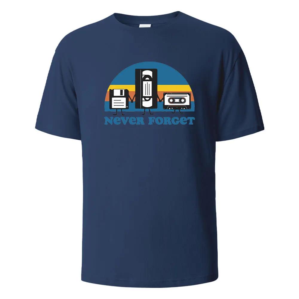 Never Forget Print T Shirts 100 Cotton Summer Tees for Men Women Oversize Casual Tops T Shirts