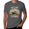 Boys Who Just Love The Rms Titanic Vintage Retro Sunset Tshirt Casual Lightweight Short Sleeve Top