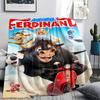 1PC Ferdinand Print Flannel Blanket, High quality All Seasons, Home Decor, Warmth and Comfort, Perfect for Christmas Gifts
