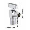 High Flows Angle Valves 1/2in Water Flows Control Valves Water Pipe Switches Hot/Cold Water Shut Off Valves Flows Restrictor