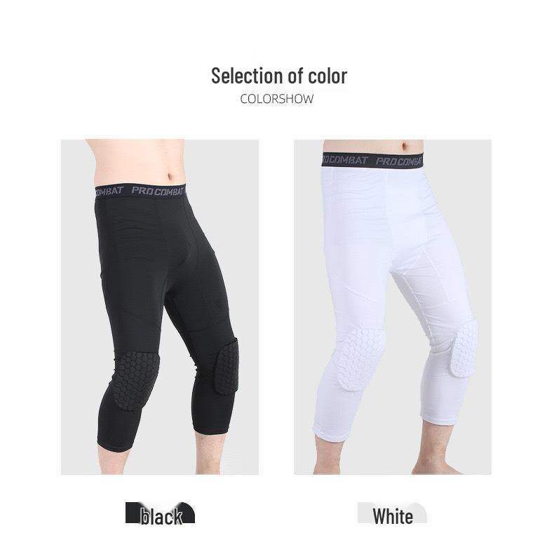 PRO Противоударные сотовые спортивные штаны с наколенниками для защиты при игре в баскетбол на открытом воздухе