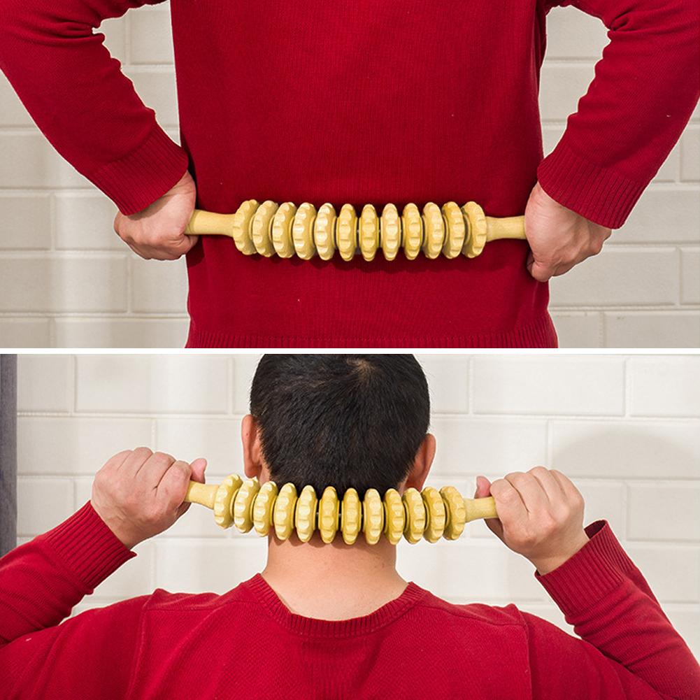 9/12 роликов деревянный массажер для живота ручной роликовый палочка триггерная точка деревянные ручные массажные инструменты для антицеллюлитного тела облегчение мышечной боли