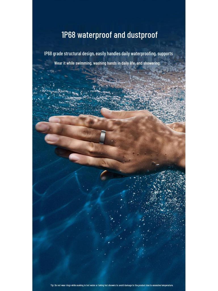 Умное кольцо: Пульс, Кислород в крови, Монитор сна и Водонепроницаемый шагомер