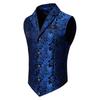 Men's Paisley Victorian Vest Steampunk Waistcoat Slim Fit Fitted Collar Formal Casual Retro Elegant Custom