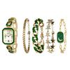 Подарочный набор Подарочные женские часы и браслет Подарочная упаковка [TIME100] (зеленый)