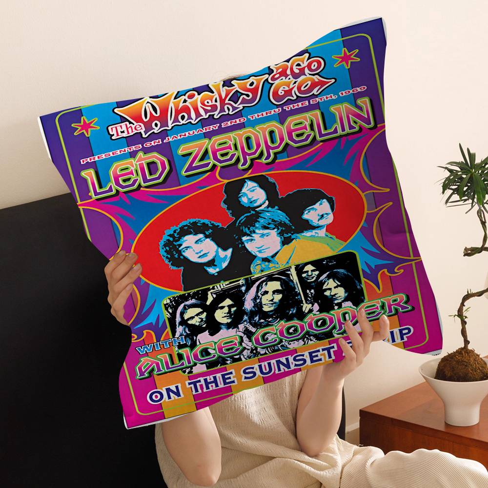 Подушки L-Led Z-Zeppelin Наволочки Мультяшные Декоративные для Дивана Дома Двусторонняя Печать Короткий Плюш Милая Наволочка