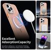 For iPhone 14 Pro Case Compatible with MagSafe TPU+PC+PET Phone Cover Rhinestone Decor Lens Frame