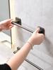 Bathroom Towel Holder White Without Drilling Bathroom Black Towel Rack Towel Bar Self-Adhesive Bathroom Towel Rack Towel Rail