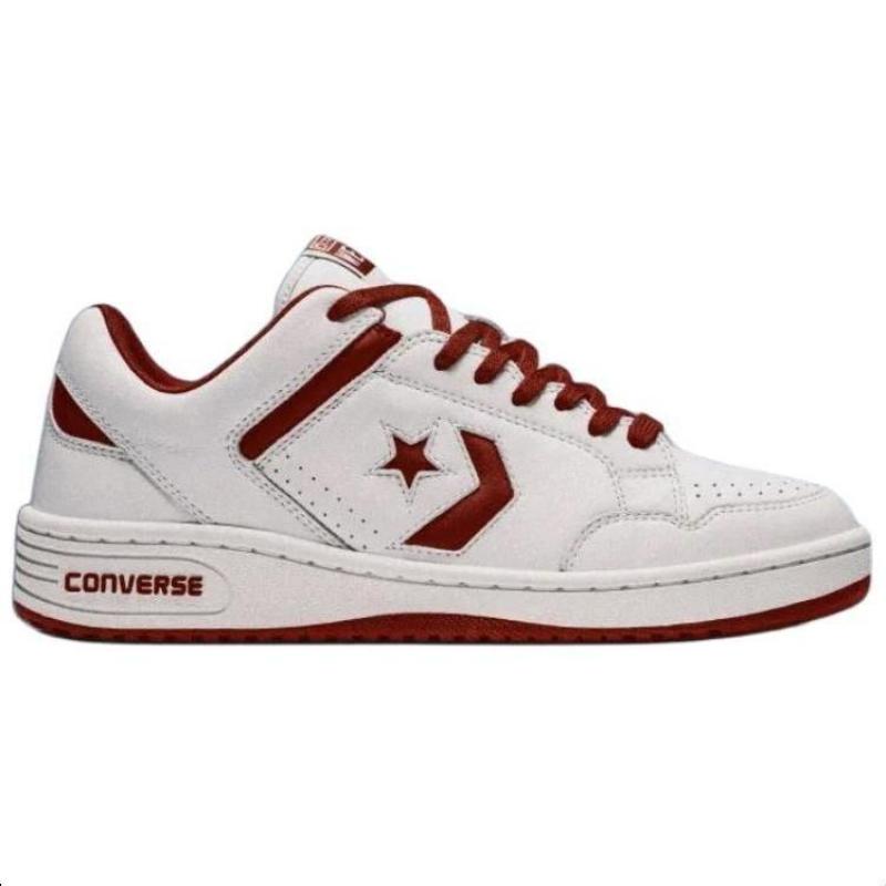 Converse Оружие Противоскользящие и износостойкие низкие кеды унисекс бело-красные