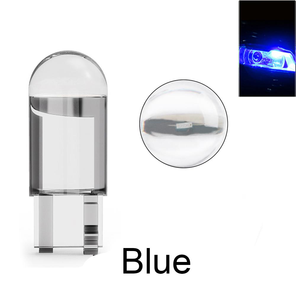 2/10pcs W5W 194 T10 Glass Housing Cob LED Car bulb 3000K 6000K White Blue Red Wedge License Plate Lamp Dome Light