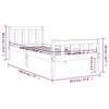 Solid Wood Bed 90x190 cm