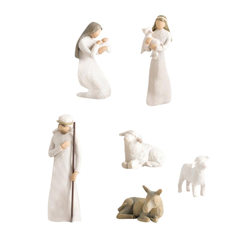 2025 Nativity Character Statue Hand Drawn Decoration Christmas Present Decoración De Habitación