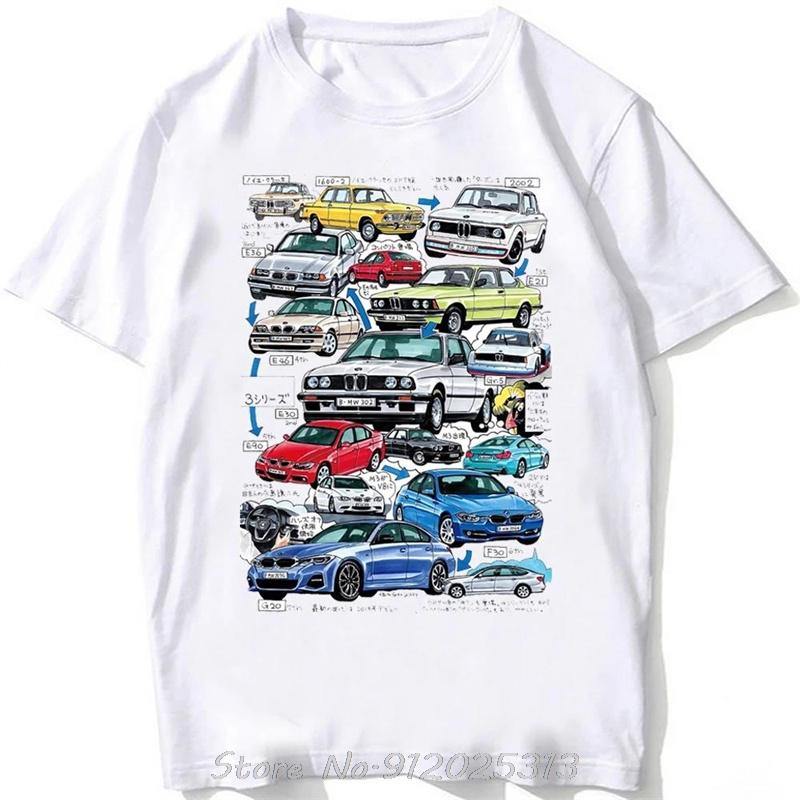 Oversized tshirt Retro Germany EUDM - E34 M5 Tshirts Old Legend E30 M3 Classic Car T-Shirt Boy Casual Tops White Graphic tshirt