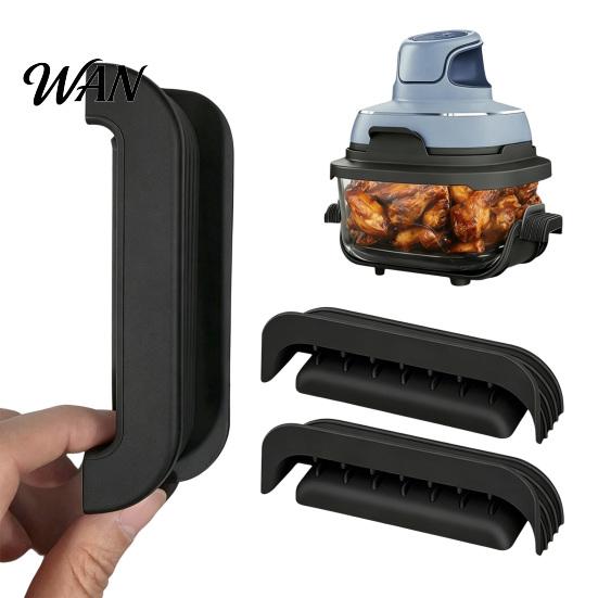Heat Resistant Air Fryer Handle 2PCS Silicone Cover, Non-Slip Protector, Thermal Protection Safe Ninja Cleancrist Cover Cooking Grip Sleeve,
