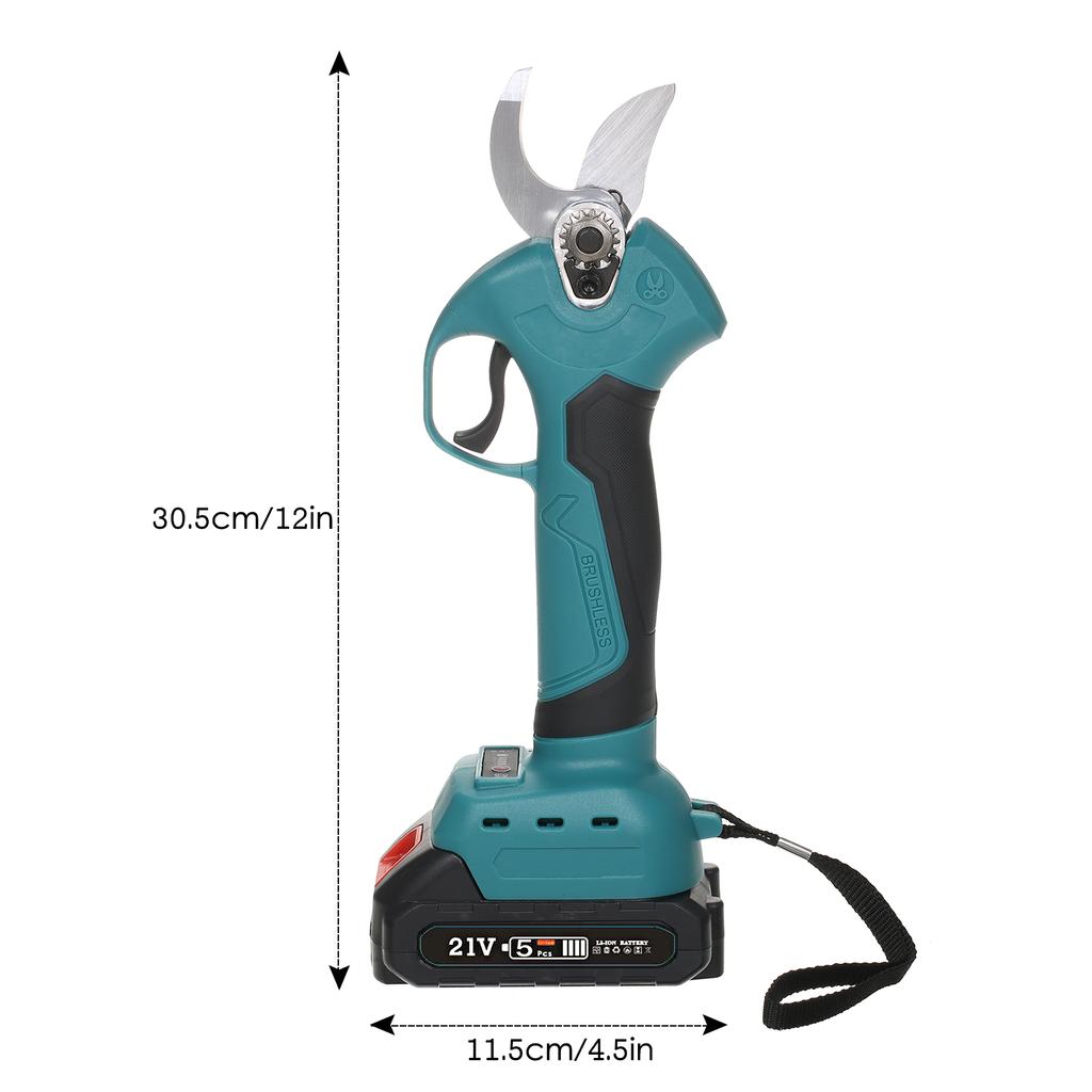 Бесщеточные аккумуляторные электрические секаторы 21 В, 2 упаковки, резервная перезаряжаемая литиевая батарея 2000 мАч