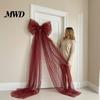 Big Fabric Bows for Birthday Events 79x20 Inch Giant Bow Christmas Tree Topper, Oversized Tulle Romantic Lawn Weddings Ornament with Long Streamer