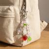 Strawberry Design Beaded Phone Chain Cute Flower Key Pendant Accessories Bag Charm  Fairytale Theme