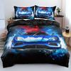 Racing Pattern Digital Printing Quilt Cover Three-Piece Youth Bedding Bedroom Decoration