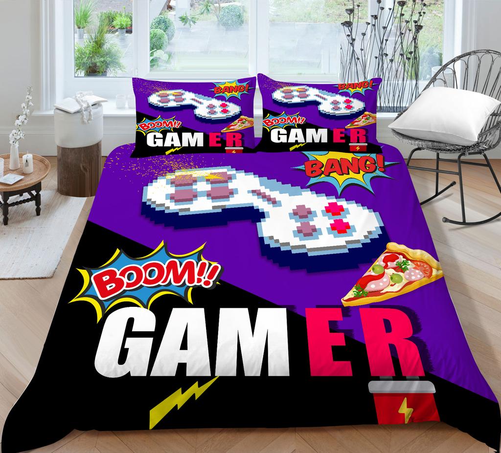 Набор пододеяльников для игр, пододеяльник для игр, уникальный дизайн, домашние покрывала, постельное белье королевского размера, детское мягкое постельное белье