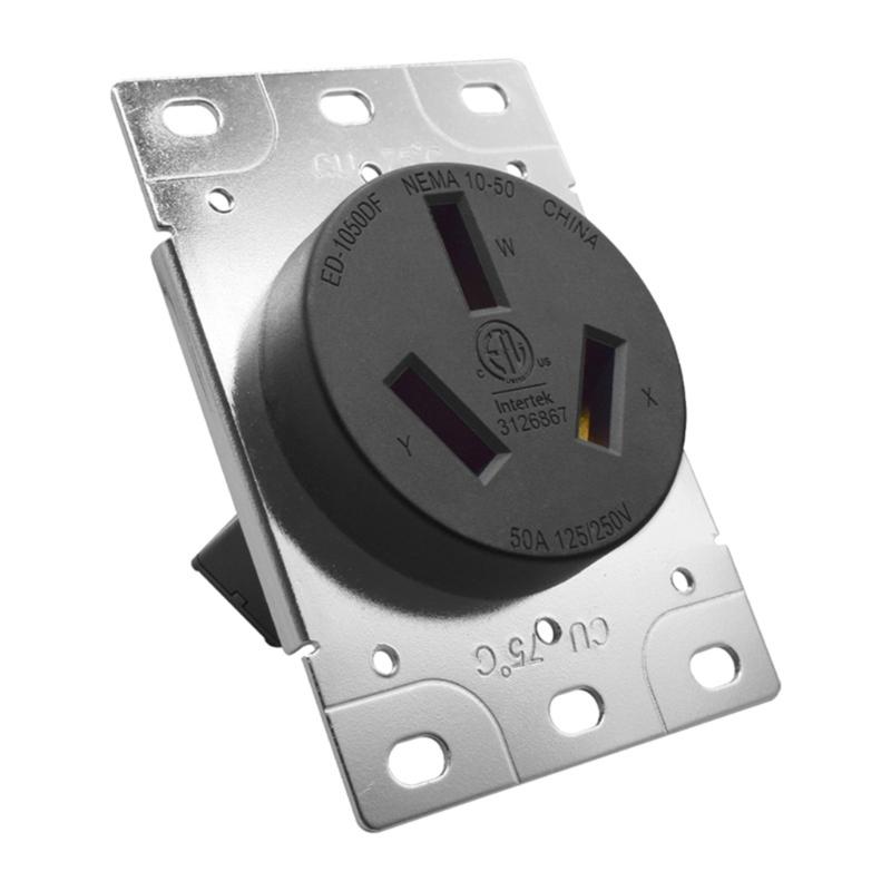Industrial Socket NEMA 10 50P 125/250V Receptacle Outlet For Indoor and Outdoor In Residential Commercial Applications