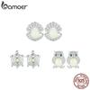 BAMOER 925 пробы серебро морская черепаха светящиеся серьги-гвоздики светящийся камень гипоаллергенные серьги светящиеся в темноте ювелирные изделия для женщин
