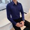 Long Sleeve Shirts For Men Business Formal Wear Slim Fit Shirt