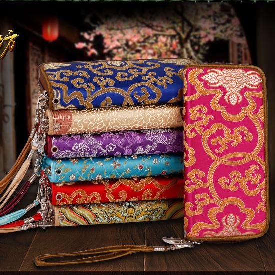 Китайский характерный подарок: Кошелек Yunjin, этническая вышивка ручной работы, подарок на день рождения для матери, праздничный подарок, женский кошелек