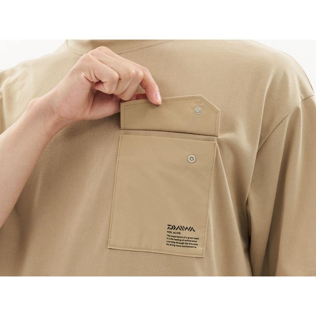 DAIWA Ecology Pocket Mocha Size L T-Shirt DE-6623 Beige,