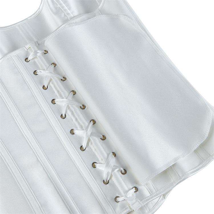 Черный атласный корсет-утяжка на молнии