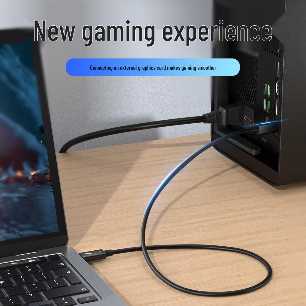 Кабель данных Thunderbolt 4 Type-C Male-to-Male, Высокоскоростной 40 Гбит/с, Зарядка PD 240 Вт, Зеркалирование 8K