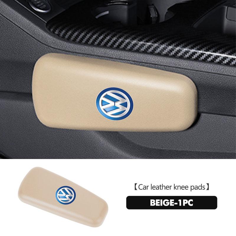 BIG1 For Volkswagen VW Car Knee Pad Leather Elbow Rest Pad Headrest Car Accessories Golf 4 5 6 7 Polo Jetta Sagitar Magotan Passat B5