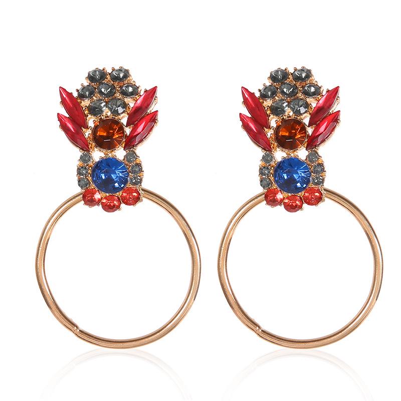 Новые модные преувеличенные стильные женские большие круглые серьги с блестящими кристаллами и Рейном, изысканные роскошные женские серьги, ювелирные изделия, подарок