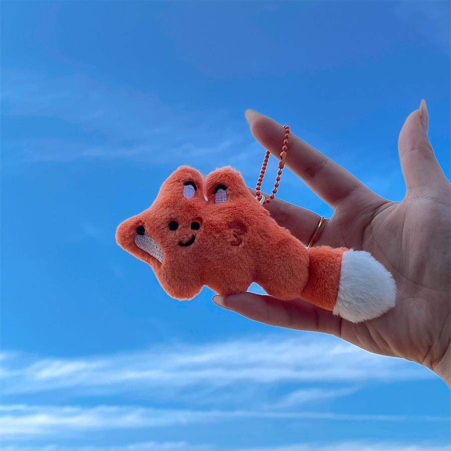 Elephant Fox Giraffe Unicorn Raccoon Plush Animal Keychain Stuffed Gift Toy