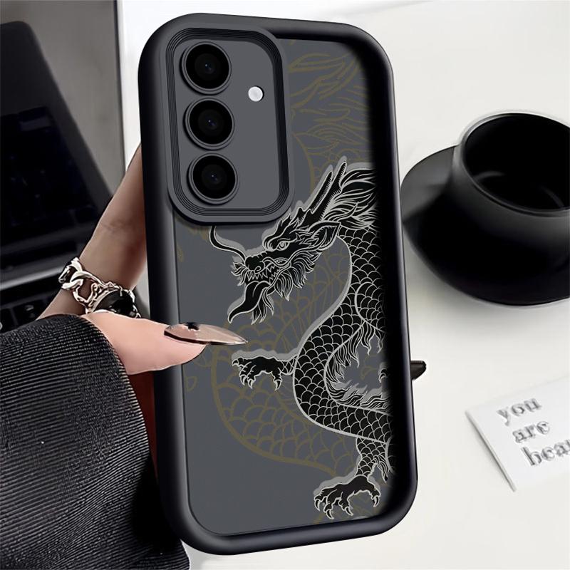 Потрясающий Чехол для Телефона с Драконом для Samsung Galaxy Case S24 S23 S22 S21 Ultra Plus Fe A55 A54 A53 A52 A35 A25 A15 5G Y2k Обложка