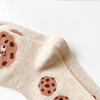 5 пар женских носков из чистого хлопка, новых, мультяшных, милых, с печеньем и сыром, хлопковые носки средней длины, дышащие и влагоотводящие