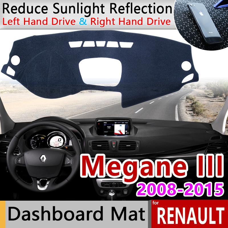 Для Renault Megane 3 III MK3 2008 2009 2010 2011 2012 2013 2014 2015 Coupe CC GT Противоскользящий Коврик Солнцезащитный Козырек на Панель Аксессуары