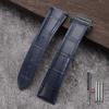 19мм 20мм 21мм 22мм для часов Omega Seamster Оригинальный кожаный ремешок для часов Прочная стальная раскладывающаяся застежка Бамбуковые кожаные ремешки для часов