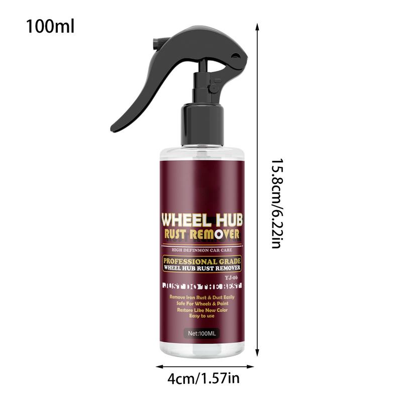 Средство для удаления ржавчины 100 мл. Железный порошок. Спрей для удаления ржавчины. Очиститель ступицы колеса. Быстродействующий. Удаляет пятна ржавчины с автомобильной краски. Железо для автомобиля.