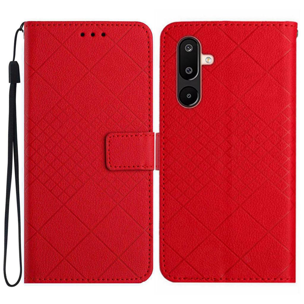 For Samsung Galaxy M36 5G Case Wallet Imprint PU Leather Flip Folio Phone Cover