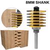 1pc 8/12.7mm Shank Brand New 2 Teeth Adjustable Finger Joint Router Bit Tenon Cutter Industrial Grade for Wood Tool