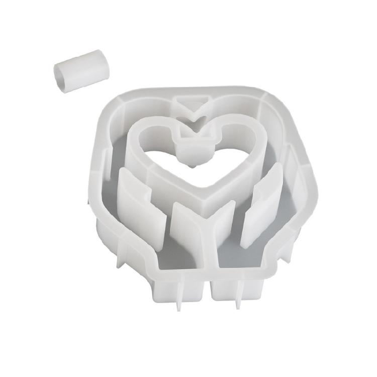 Silicone Resin Molds Charm Heart Small Vases Moulds Home Decors Craft Mold Making Small Vase Perfect for Plant Lovers