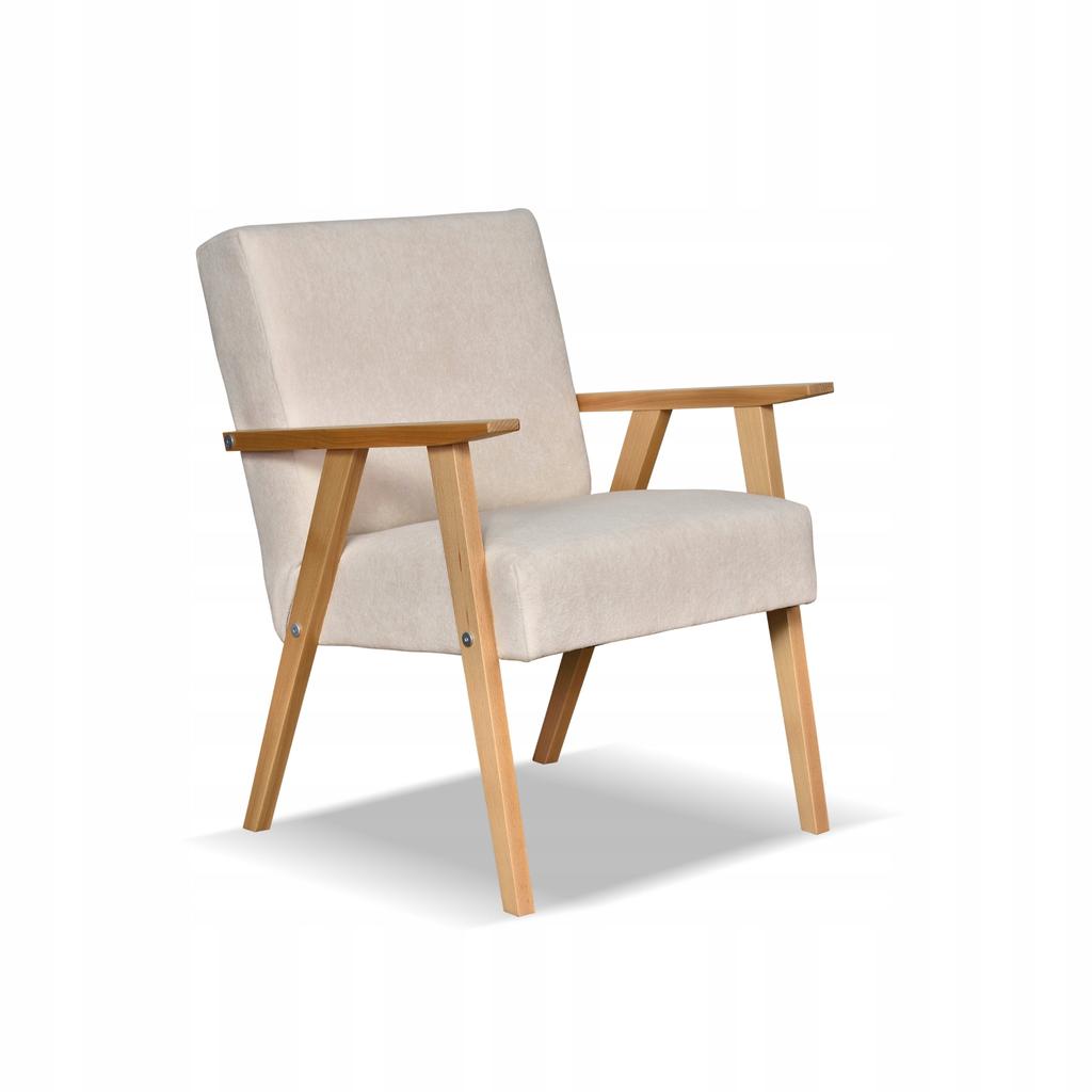 Fotel PRL zestaw retro vintage SOLER Family Meble beżowy welur Hunter
