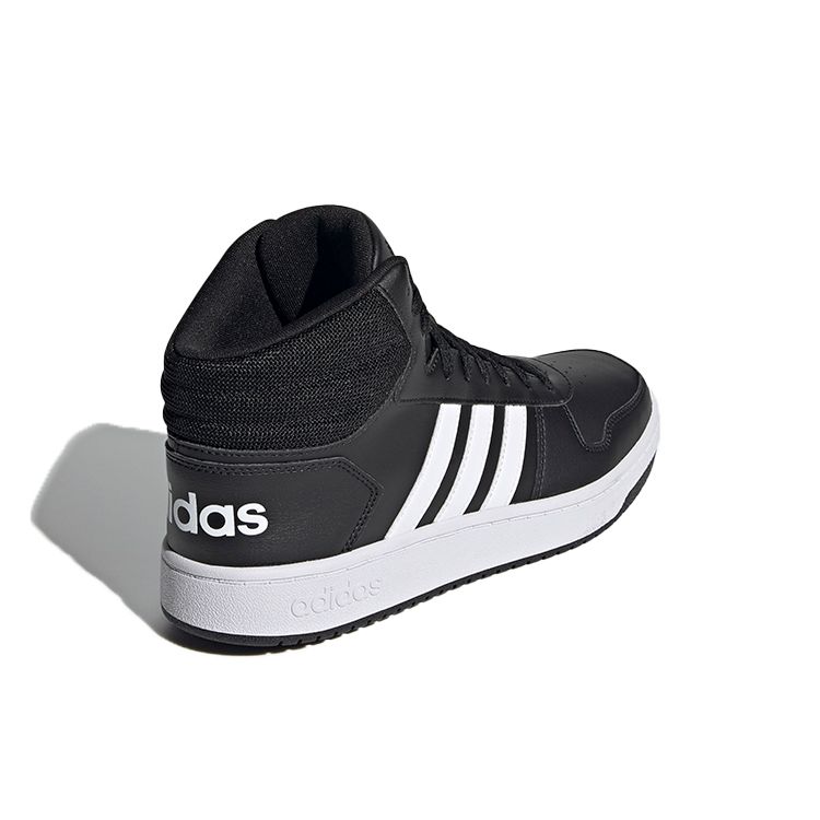 Adidas Hoops 2.0 Mid Black White Мужские кроссовки Core-Black Cloud-White FY8618