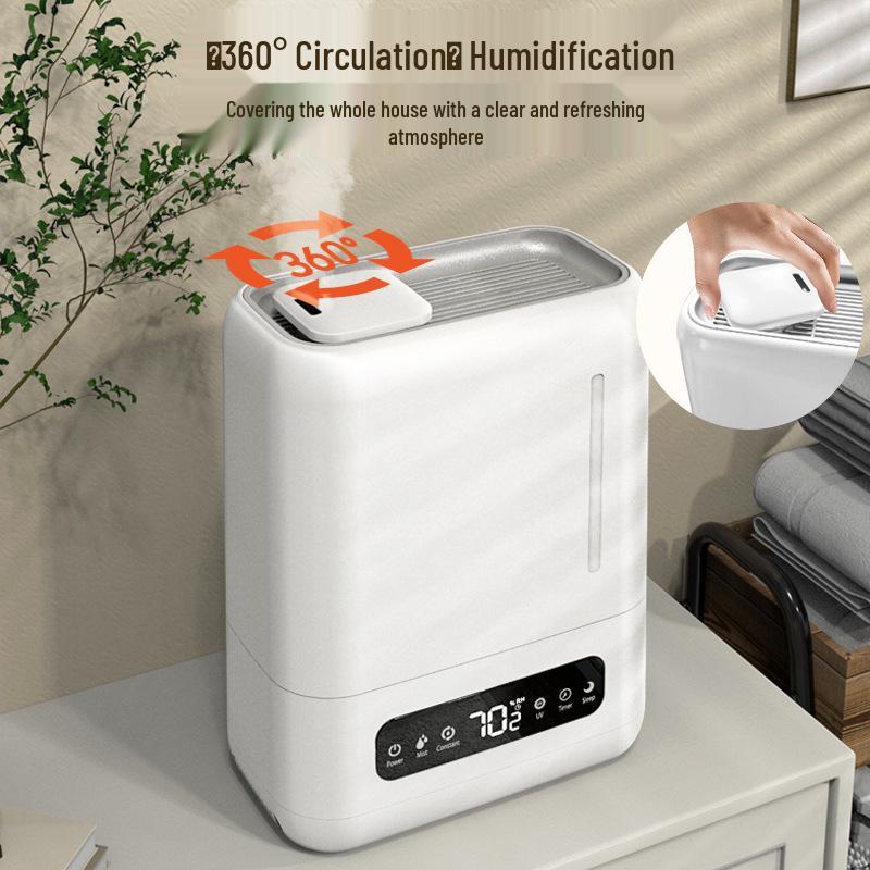 Умный тихий увлажнитель: Большая емкость, Ароматерапия, Очиститель воздуха, Спальня, Постоянная влажность, Высокая производительность тумана