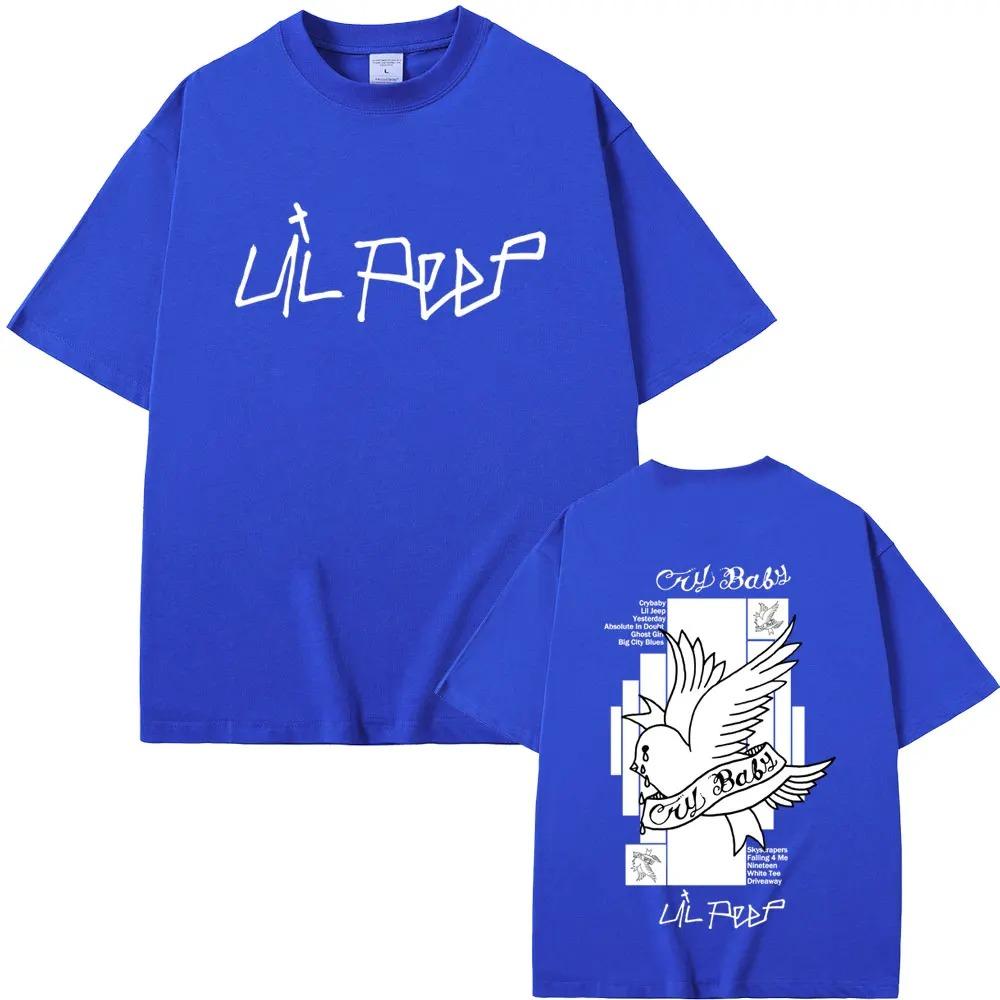 Lil Peep Crybaby Графическая футболка Эмо-рэп Мерч Хип-хоп Винтажная Оверсайз Унисекс Хлопок Удобная Модная Футболки для Женщин и Мужчин