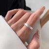 Korean Version Plain Ring Irregular 925 Sterling Silver Versatile Ring Women's Niche Ins Style Design Non-fading Combination Ring