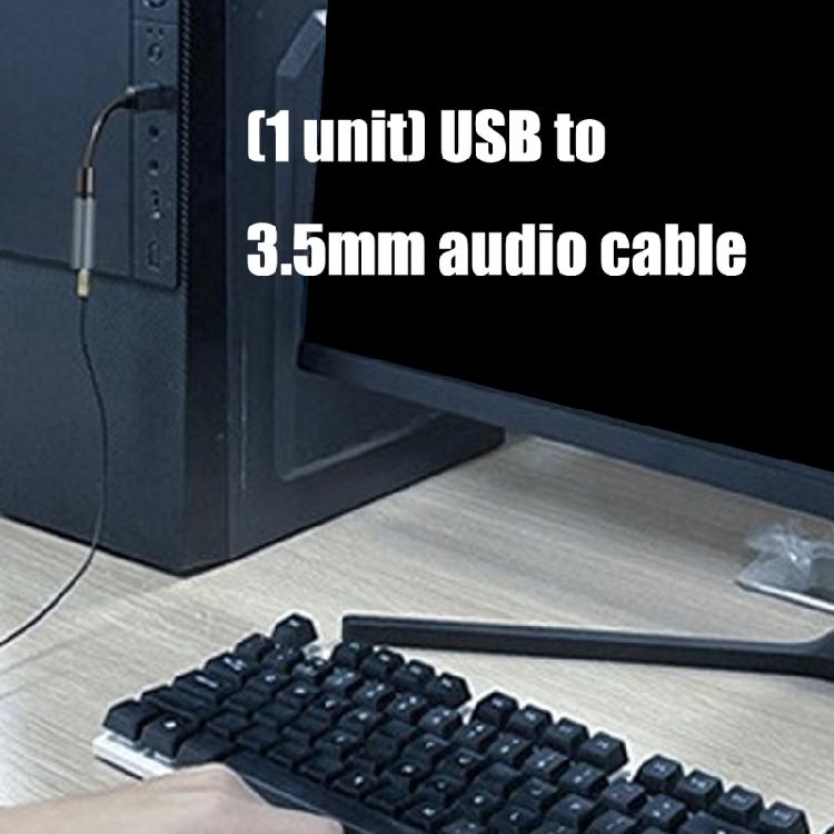 Braided USB To 3.5mm Auditory Cord For Speakers Headphones Gaming Consoles Connection Cable