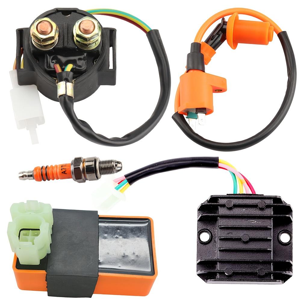 High Performance Ignition Coil + 6pin AC CDI + Spark Plug+Regulator Relay For Gy6 150cc 125cc 50cc Engines ATVs Go Karts