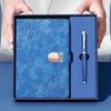 (Логотип можно выгравировать) Деловой блокнот А5 со звездным небом, предметная тетрадь, кожаный блокнот, дневник с пряжкой