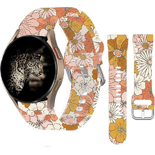 Силиконовые спортивные ремешки 20 мм, совместимые с Galaxy Watch 6/Watch 5/Galaxy Watch 4 40 мм 44 мм/Classic 42 мм 46 мм/Watch 3 41 мм, ремешки для Active 2,